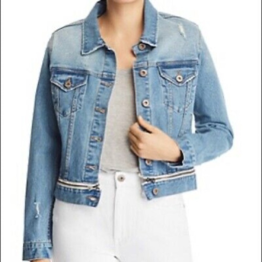 Pistola Brando Zip-hem Denim Jacket NWT